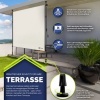 Afbeelding van Tillvex verticale zonwering, 150 x 310 cm, beige, met handslinger, zonder boren, uittrekbaar