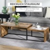 Afbeelding van HOMCOM Set van 2 multifunctionele bijzettafels MDF zwart en bruin