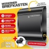 Afbeelding van KESSER® Brievenbus RVS XXL met krantenvak - Wandbrievenbus geborsteld en gepoedercoat inclusief beve