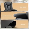 Afbeelding van HOMCOM Relaxstoel van kunstleer, hout 78L x 88B x 103H cm Donkergrijs