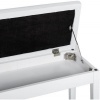 Afbeelding van HOMCOM Pianobank van Gummihout, Kunstleer - 76L x 36B x 50H cm - Wit