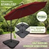 Afbeelding van Tillvex Parasol Ø 300 cm met zwengel, hoes en windbescherming - Waterdicht en UV-bestendig