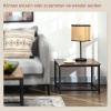 Afbeelding van HOMCOM salontafelset - 2 tafels - spaanplaat - staal - bruin