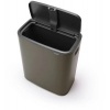 Afbeelding van Brabantia Bo Touch Bin Prullenbak - 60 liter - 1 vak - Platina