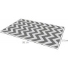 Afbeelding van Outsunny Buiten Tapijt 310g/m² PP Lichtgrijs+Wit