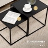 Afbeelding van HOMCOM Salontafelset met Stalen Frame 839-563V00