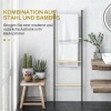 Afbeelding van HOMCOM Handdoekladder, 49 x 167,5 cm, ruimtebesparende handdoekhouder met 4 stangen, zwart