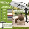 Afbeelding van tillvex® Rechthoekige Aluminium Parasol Ø 330 cm met Afdekking en Windscherm
