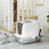Afbeelding van PawHut kattenbak met lade - 52,4L x 41,3B x 39,8H cm - wit