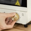 Afbeelding van HOMCOM Minibakoven - Ijzer, RVS, gehard glas - 25,5L x 27,5B x 32H cm - Crèmewit