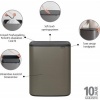Afbeelding van Brabantia Bo Touch Bin Prullenbak - 60 liter - 1 vak - Platina