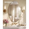 Afbeelding van SONGMICS Asymmetrische wandspiegel Bloembladvorm 85x50cm Frameloos voor entree, slaapkamer, badkamer