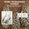 Afbeelding van HOMCOM Kunststof Kerstboom Groen/Wit 150 cm - 48L x 48B cm