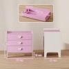 Afbeelding van AIYAPLAY kindercommode - 3 lades - roze en wit