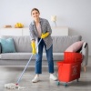 Afbeelding van Homcom Mopemmer met wringer - Kunststof - 60L x 27B x 70,5H cm - Rood