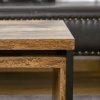 Afbeelding van HOMCOM Set van 2 multifunctionele bijzettafels MDF zwart en bruin