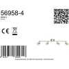 Afbeelding van Globo Comore nikkel metalen opbouwspot met LED 56958-4
