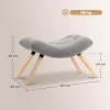 Afbeelding van HOMCOM Zitkruk met voetenbank van berberfleece, tot 120 kg, lichtgrijs, 67 x 45 x 38 cm