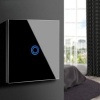Afbeelding van Gehard glazen aanraaklichtschakelaar met ronde LED-knop Maclean Energy MCE702B