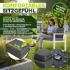 Afbeelding van tillvex® Weerbestendige Tuinbank 2-3 Zits met Hoes & Kussens - Houtlook, tot 300kg Belastbaar