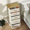 Afbeelding van HOMCOM Stoffen Ladekast - Vliesstof, Staal - 86L x 30B x 94,5H cm - Beige