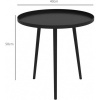 Afbeelding van Outsunny Bijzettafel 40cm x 40cm x 50cm - Zwart