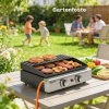Afbeelding van Outsunny Gasbarbecue van roestvrij staal - 51,5L x 44B x 21H cm - Zwart