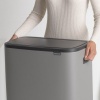 Afbeelding van Brabantia Bo Touch Bin Prullenbak - 60 liter - 1 vak - Mineraal Betongrijs