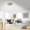 Afbeelding van Zwarte LED plafondlamp met achtergrondverlichting, 22W, 3000lm, 42,3 x 3,7 cm