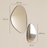 Afbeelding van Homcom Wandspiegel - Glas, MDF - 70L x 46B x 2,5H cm - Zwart