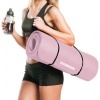 Afbeelding van Yoga Mat - Fitnessmat - Premium Kwaliteit - Antislip - 61 x 183 x 1 cm - Roze