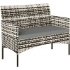 Afbeelding van Outsunny Rattan Loveseat - PE-rattan, staal - 115L x 63B x 85H cm - Lichtgrijs