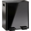 Afbeelding van Homcom Prullenbak van RVS en kunststof - 45,8L x 36B x 51,6H cm - Zwart