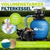 Afbeelding van Tillvex Zandfiltersysteem 10 m³/h - Zwembadfilter met 5-weg ventiel en drukweergave
