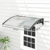 Afbeelding van Outsunny Polycarbonaat en Aluminium - Witte Overkapping 89L x 122B x 24H cm