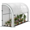 Afbeelding van Outsunny Kunststof en staal, wit - 300L x 80B x 157H cm - Kweekkas