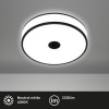 Afbeelding van Briloner Leuchten BLOCK - LED plafondlamp - zwart decoratief - neutraal wit 4000K - Ø38 x 9,5 cm