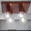Afbeelding van Vintage plafondspot roestkleurig retro verlichting voor woonkamer met rustieke uitstraling