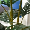 Afbeelding van Outsunny Decoratieve Kunststofpalm met 20 Bladeren, Kunstplant met Pot voor Binnen en Buiten 140cm h