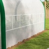 Afbeelding van Outsunny Foliekas 3,58 x 2,1 x 2,1 m met roldeur en raam voor tuin of balkon, wit staal