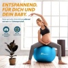 Afbeelding van TRESKO® anti-burst gymnastiekbal 85 cm (blauw) met luchtpomp, tot 300 kg, voor lengte vanaf 185 cm