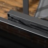 Afbeelding van Outsunny Tuin Eettafel Aluminium, Gehard Glas Zwart