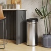 Afbeelding van HOMCOM Sensor Prullenbak RVS, kunststof 30,5L x 30,5B x 68H cm Zilver