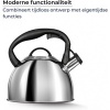 Afbeelding van Smile - RVS Fluitketel - 3 Liter - Alle Warmtebronnen - Zilver