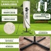 Afbeelding van Tillvex Parasol Ø 300 cm met zwengel, hoes en windbescherming - Waterdicht en UV-beschermend