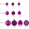 Afbeelding van Kerstballen set van 150 - mat, glanzend, glitters - plastic - paars - ∅ 3, 4, 6 cm