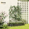 Afbeelding van Outsunny 2-delige Metalen Trellis met Vogeldesign voor Klimplanten 50x150 cm Zwart