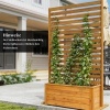 Afbeelding van Outsunny Buiten privacy scherm - Dennenhout - 80L x 40B x 170H cm - Bruin