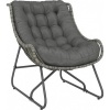 Afbeelding van Outsunny Rattan loungestoel - Staal, PE-rattan - 75L x 101B x 90H cm - Donkergrijs