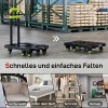 Afbeelding van HOMCOM Opvouwbare Stapelkarre met Wielen en Verstelbare Handgreep, Max. 200 kg